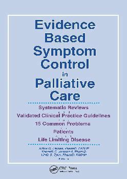 Evidence based symptom control in palliative care systemic reviews and validated clinical practice guidelines. - Handbuch von cannabis handbuch von cannabis.
